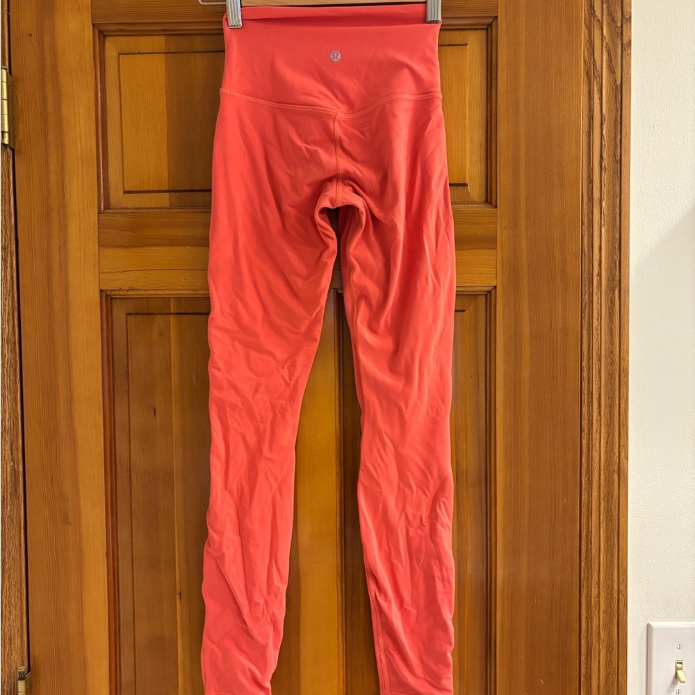 Lululemon Coral High-Waisted double lined Leggings size 2